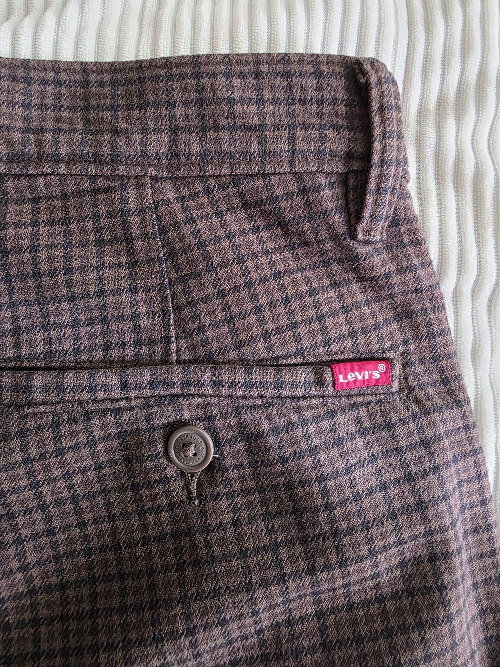 Levi's Men's XX Chinos Black Brown Plaid Relaxed Straight